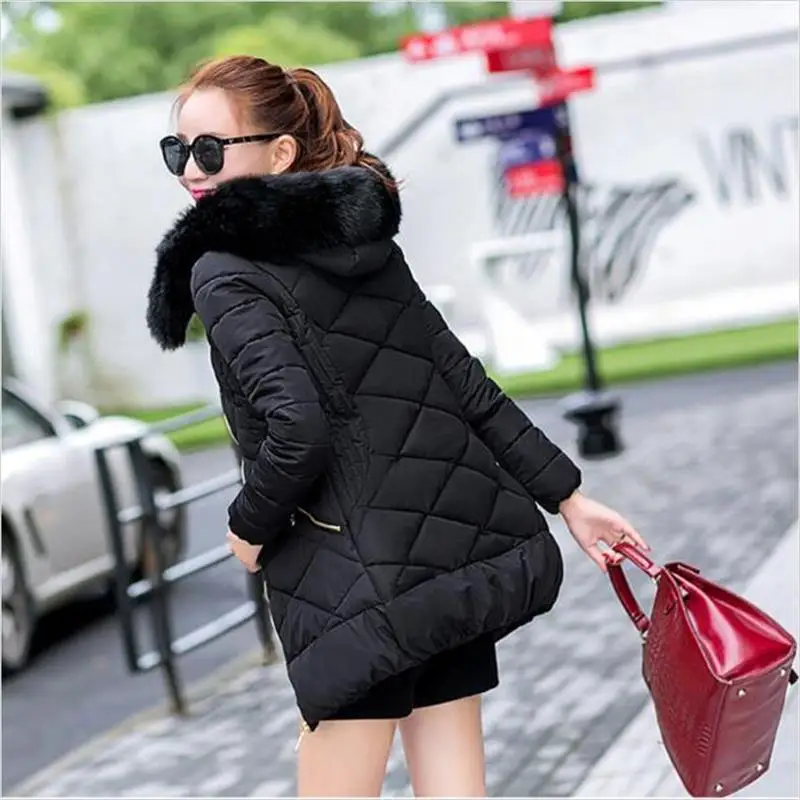 Женская зимняя куртка с меховым воротником теплая капюшоном 2019|parka coat|winter coat