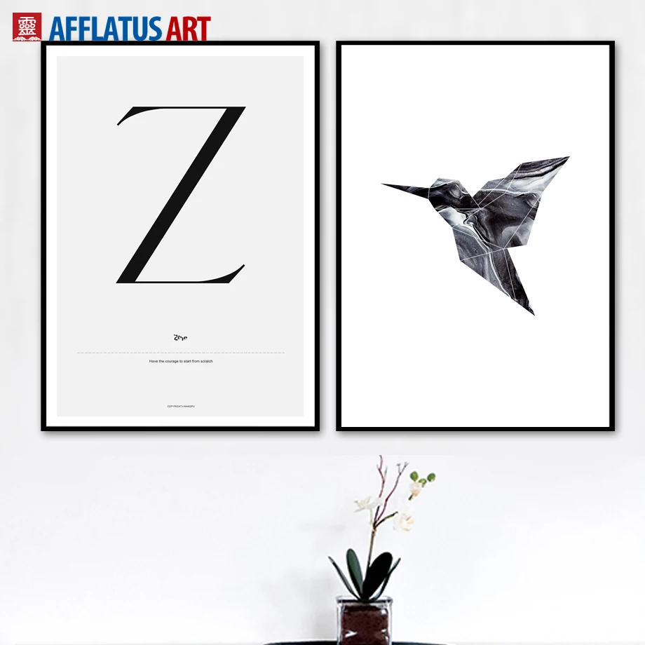 Настенная картина с изображением танцующей девушки геометрической птицы