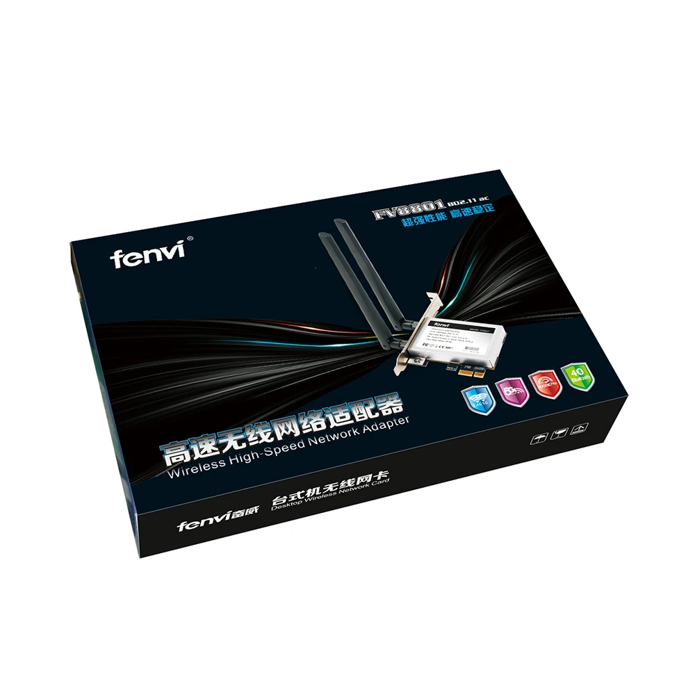 Беспроводной адаптер Fenvi PCI E Wifi двухдиапазонный 867 Мбит/с 802.11ac с Intel 7260 8265 AC Wi Fi