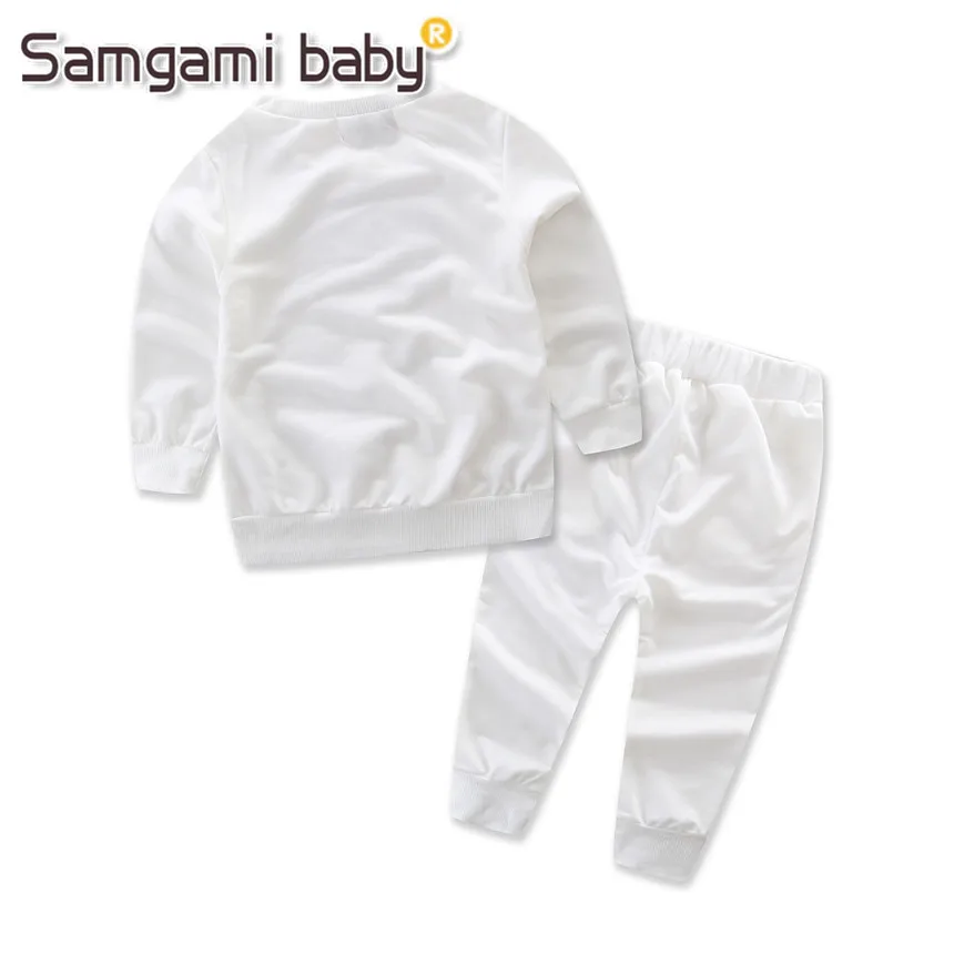 SAMGAMI BABY Girls Clothing Sets 2018 Winter Wool Sportswear Long Sleeve Rose Floral Embroidered Sequinsets Kids | Мать и ребенок