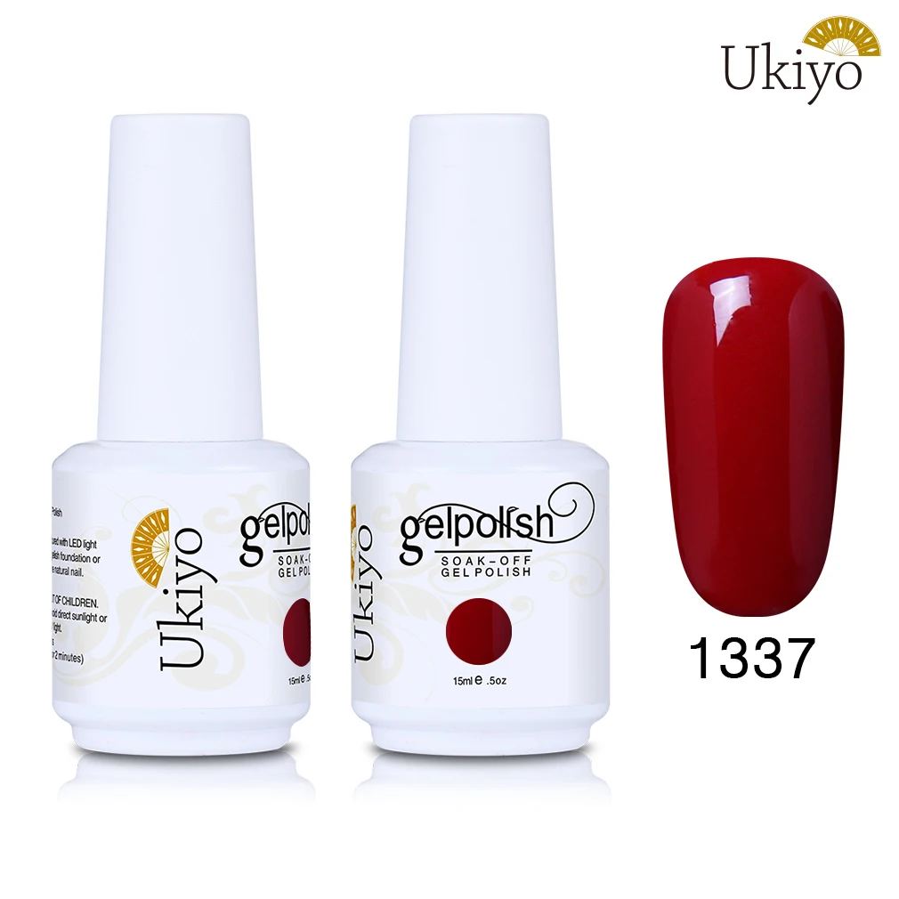 1337 Ukiyo 15 мл Лак для ногтей 170 великолепный цвет Гель-лак для ногтей Vernis полуперманентное верхнее покрытие Базовое покрытие гель-лаки для ногтей Гель-лак - Цвет: 1337