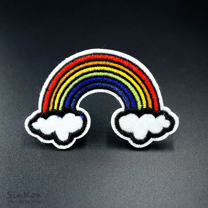 Радуга (Размер: 4 7x7 2 см)|embroidery patch|patches appliquesironing clothing |