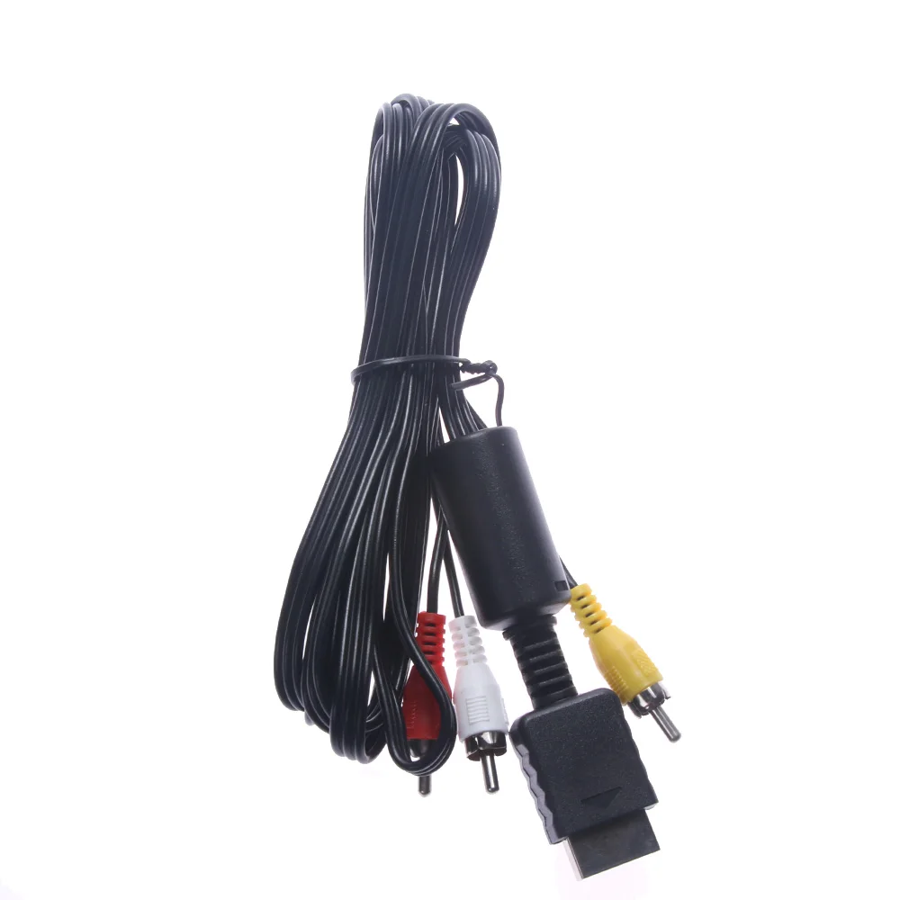 1 8 м композитный кабель AV RCA для Sony Playstation PS2 PS3 и PSX коннекторы компьютерных кабелей