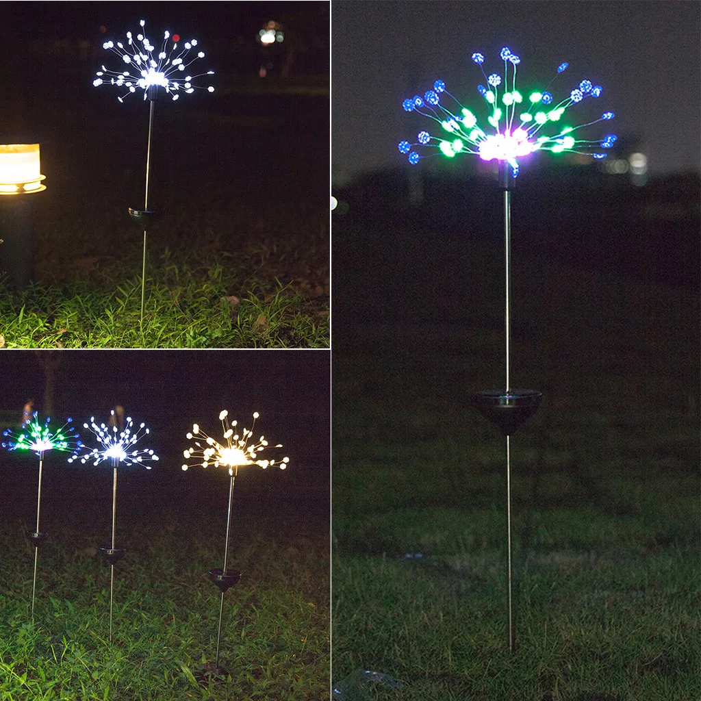 Новинка 2019 90LED солнечный свет для сада Рождественские огни наружный фейерверк