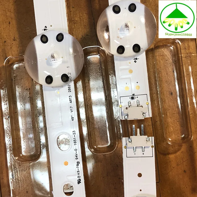 Новый комплект хорошее качество 8 шт. светодиодных лент для LG 49UV340C 49UJ6565 49UJ670V V17 49 R1