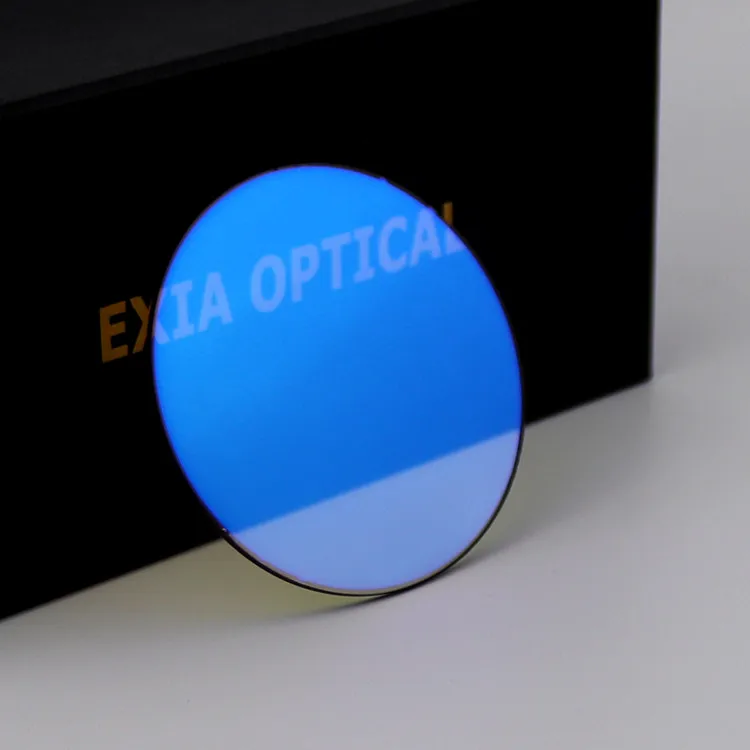 Солнцезащитные очки линзы синие зеркальные покрытия 75 мм UV400 EXIA оптические A2