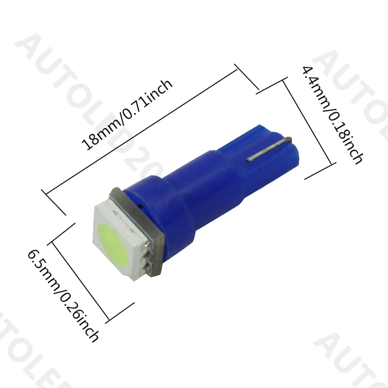 10 шт. T5 74 светодиода 1 SMD 5050 Светодиодный ные лампы супер яркие Ледяные Голубые для