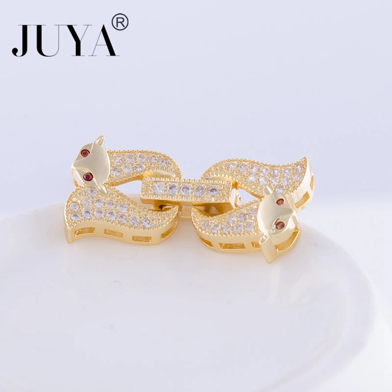 

Новинка, модные ювелирные изделия, милые циркониевые Подвески в виде лисы для браслетов и ожерелий, медные застежки с микрозакрепкой, подар...