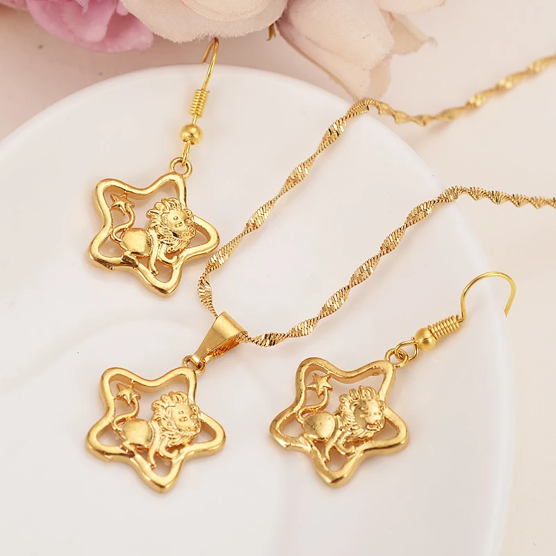 Gold jewelry Twelve Constellations pendant Necklaces for Women Girls charms diy Horoscope Star Sign Jewelry kids Bijoux gifts | Украшения и