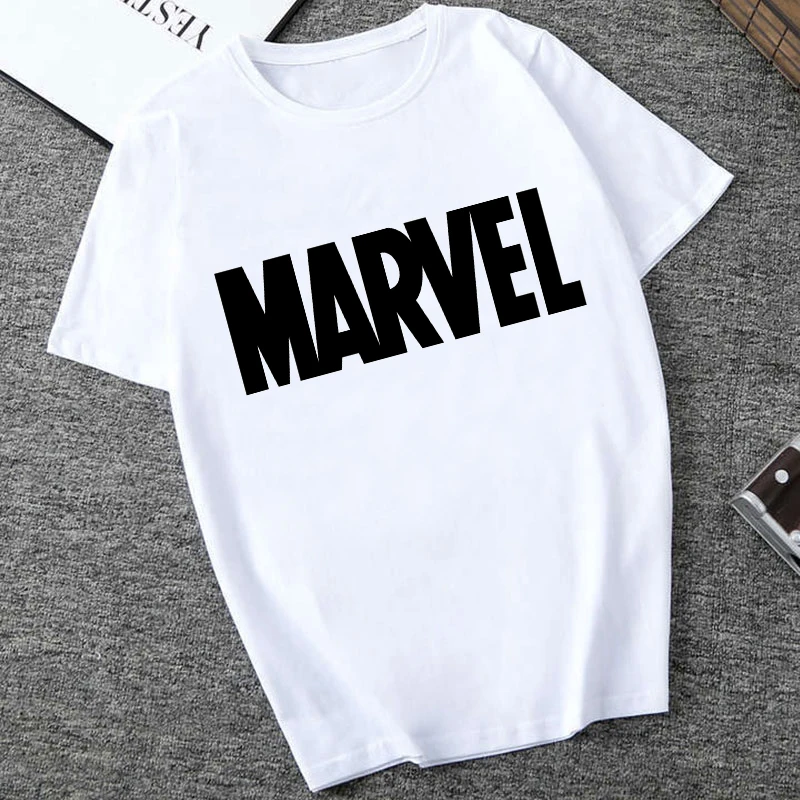 Женская футболка с коротким рукавом Marvel белая Повседневная изображением