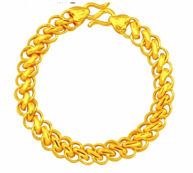 Браслет из желтого золота 24 карат тяжелый браслет с драконом 17 г новинка 999 |