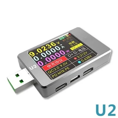 No Bluetooth version Qc4 pd3.0 usb тестер цифровой вольтметр Амперметр voltimetro dc измеритель мощности вольтметр usb тестер напряжения usb детектор-адаптер - Цвет: No Bluetooth version