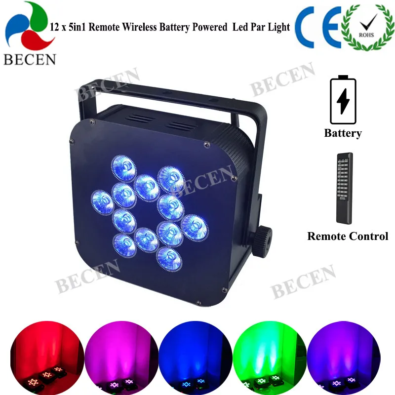 4 шт. 12x5in1 аккумулятор RGBWA питание Led Par свет дистанционное управление LED Uplight для