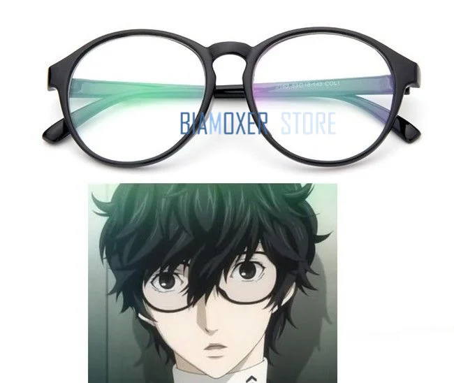 

Persona 5 Futaba Sakura Hero Kurusu Akira Anime Glasses Cosplay Prop Black