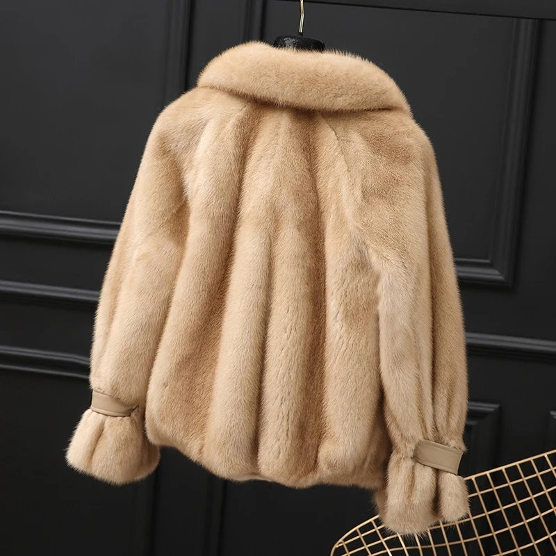 Genuine mink fur coat women winter real coats high end luxury marten jacket good quality short design NPI 71221B | Женская одежда