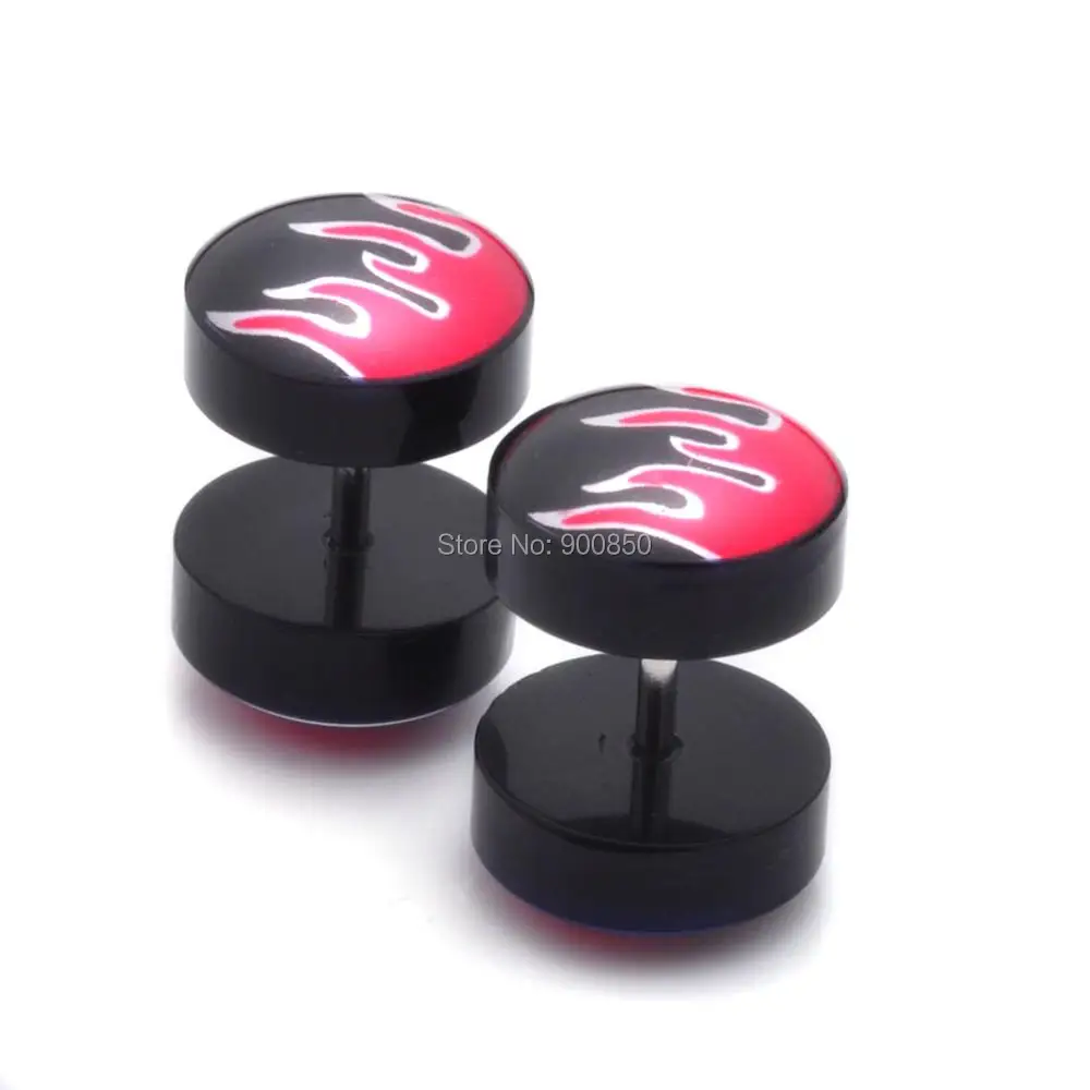 Многоцветный 10 шт. Плоская Круглая вилка искусственная Сережка гвоздик