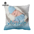 Наволочка на подушку на заказ, наволочка с фотографией рождения ребенка, Наволочка на подушку для мальчиков и девочек, сине-розовая наволочка из полиэстера, декоративные Детские наволочки