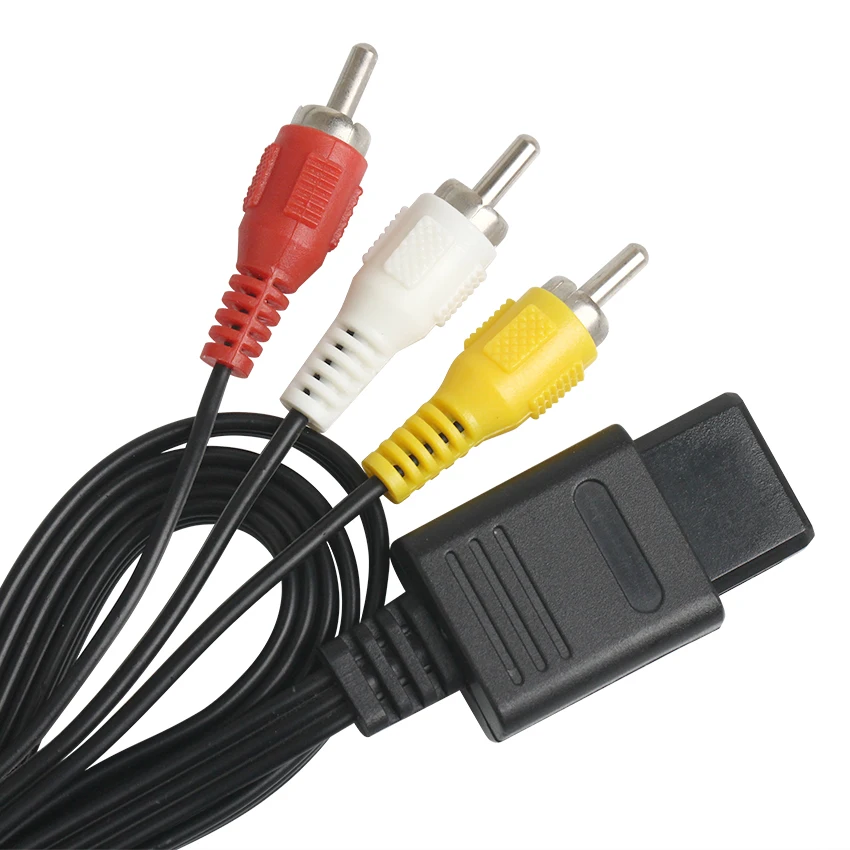 3rca 1 8 м 6 футов AV TV RCA видеокабель для игрового кубика/для SNES GameCube/для Nintendo N64 64