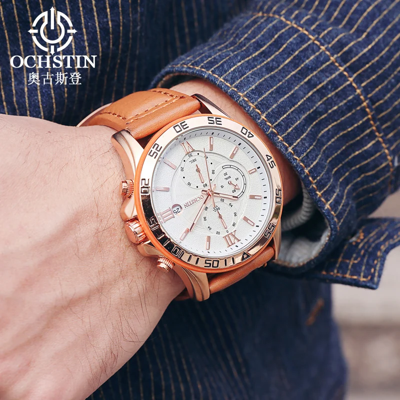 2017 мужские Часы Лидирующий бренд роскошный мужской Бизнес Кварцевые наручные