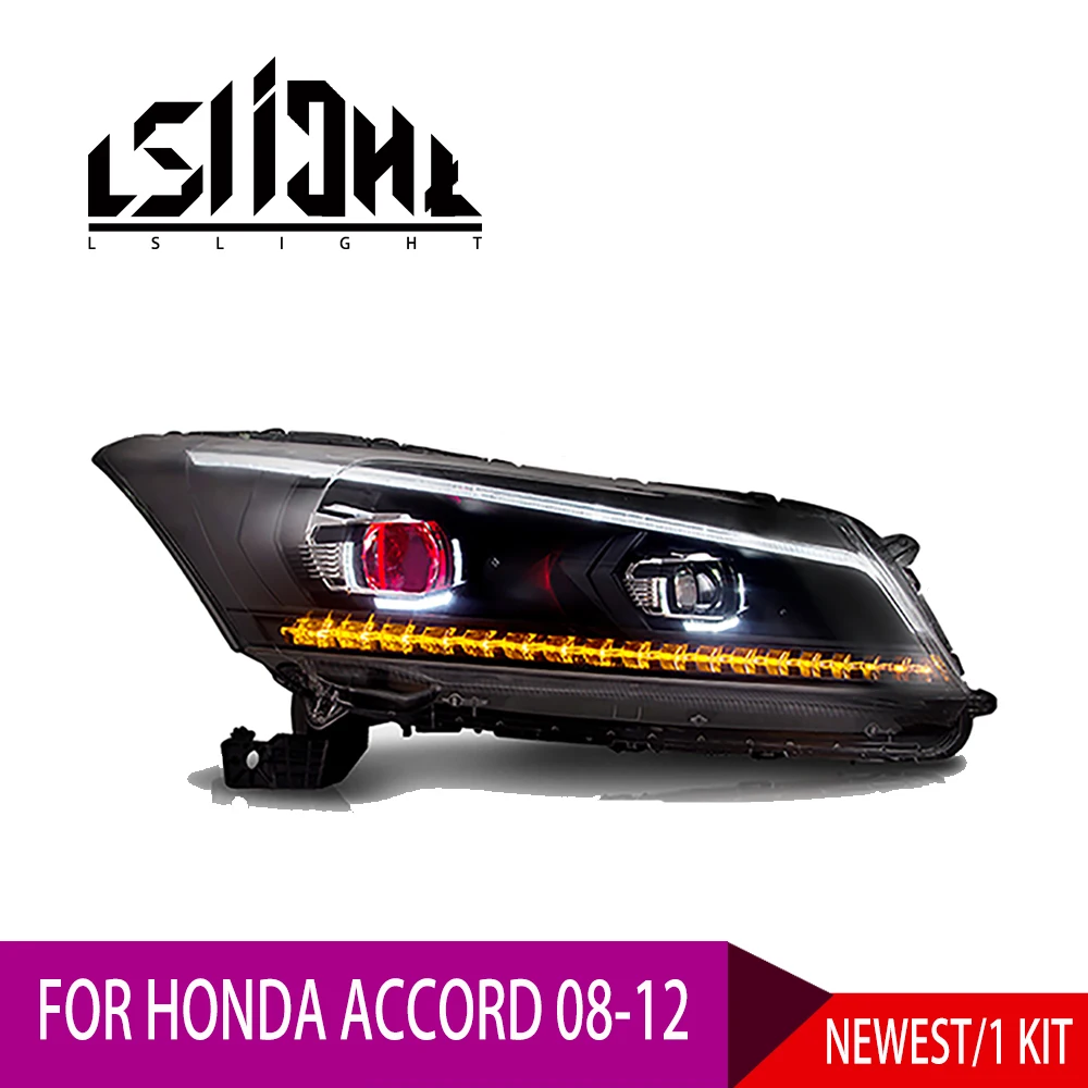 Llight СВЕТОДИОДНЫЕ фары в сборе для Honda Accord 2008 2009 2010 2012 с поворотом Flasher одиночные