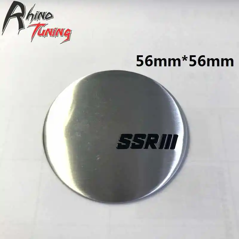 56mm silver ssr 4 шт. 56 мм авто тюнинг стикер Executor SSR колеса Эмблема в центре значок автомобиля Стайлинг обод ступицы стикер - Название цвета: 56mm silver ssr
