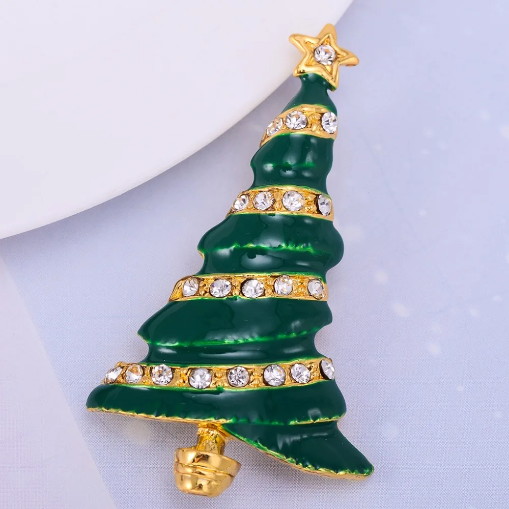 Модные рождественские аксессуары для женщин винтажные булавки воротника с