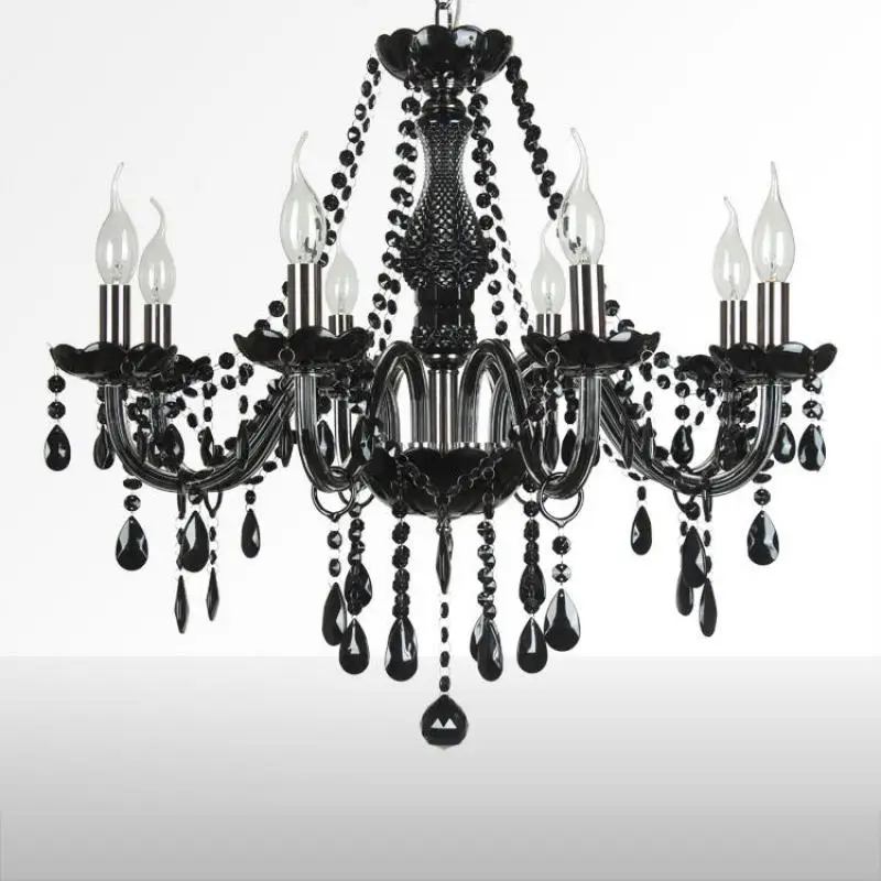 Винтажная черная люстра Светодиодный светильник для комнаты светодиодный