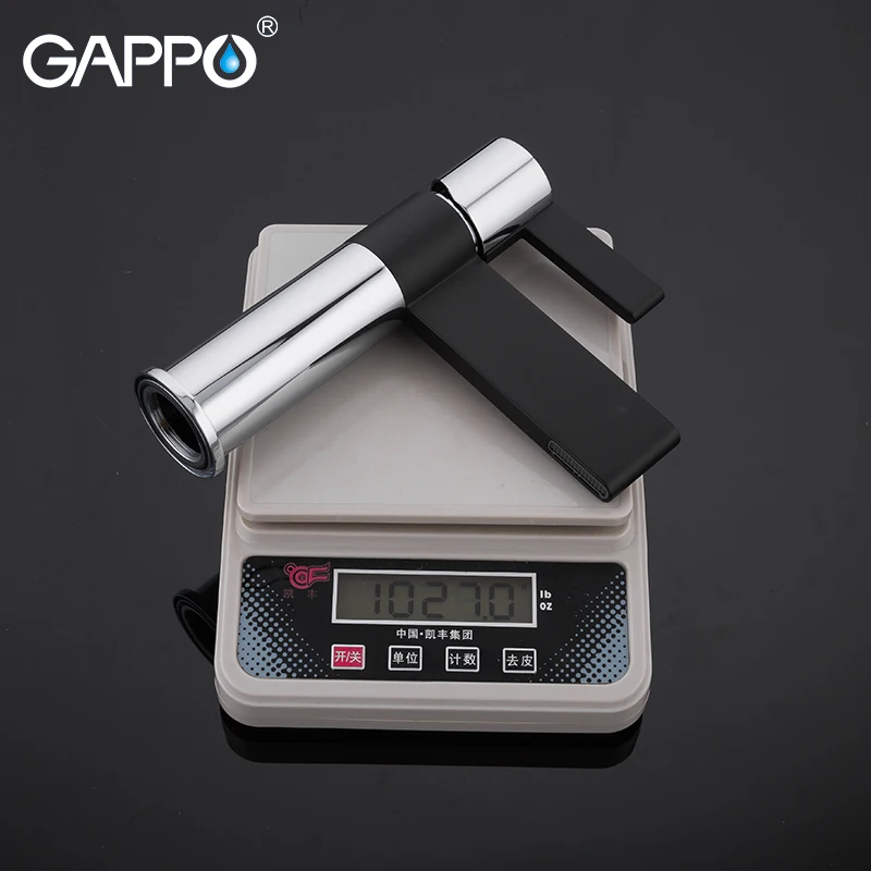 GAPPO смеситель для раковины черный и хромированный латунный Смеситель