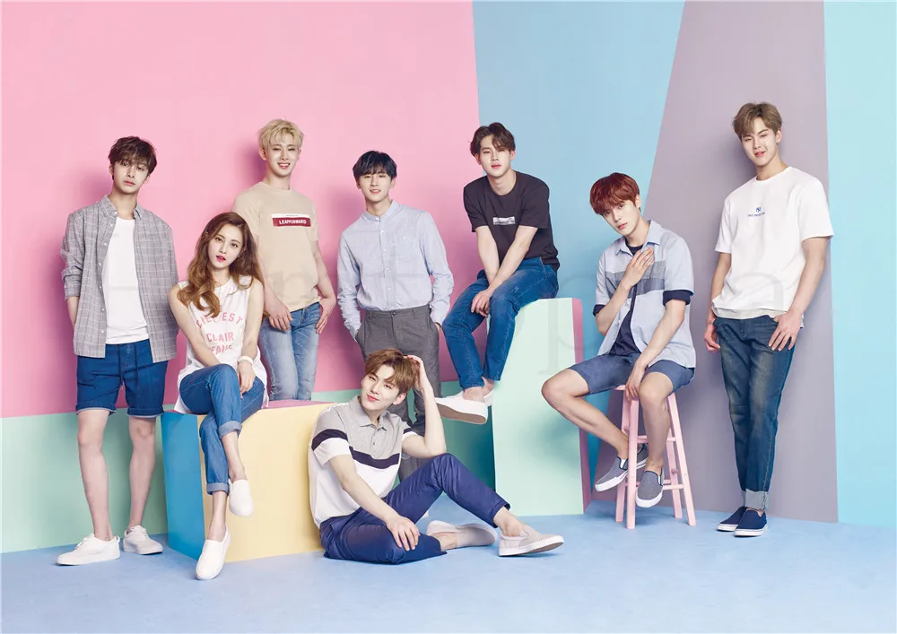 Monsta X постеры, K-POP, наклейки на стену с белым покрытием, бумажные принты, высокое разрешение, украшение для дома, искусство для дома, бренд