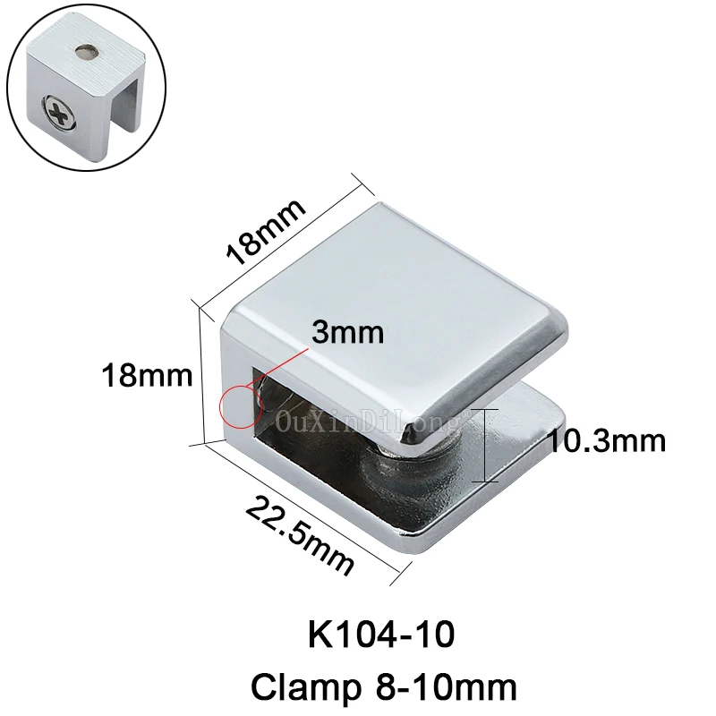 Высокое качество 10 шт цинкового сплава стекла зажимы доска стеклянная полка
