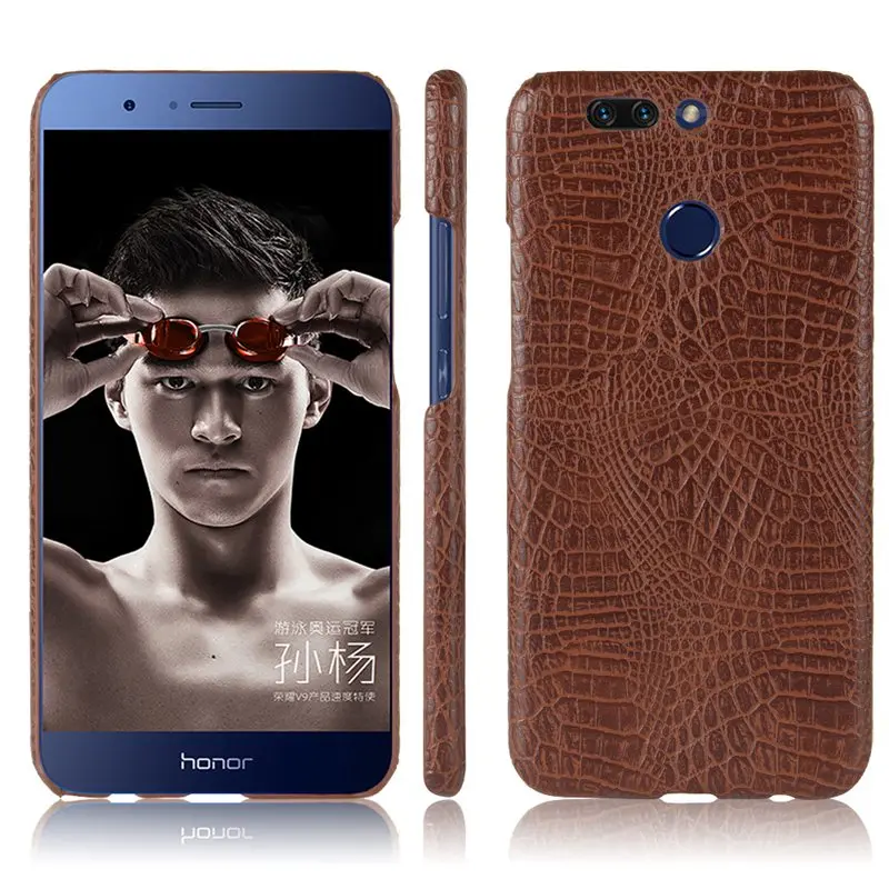 Чехол для Huawei Honor 8 Pro V9 5 7 дюйма Роскошный кожаный чехол с крокодиловым узором Honor8