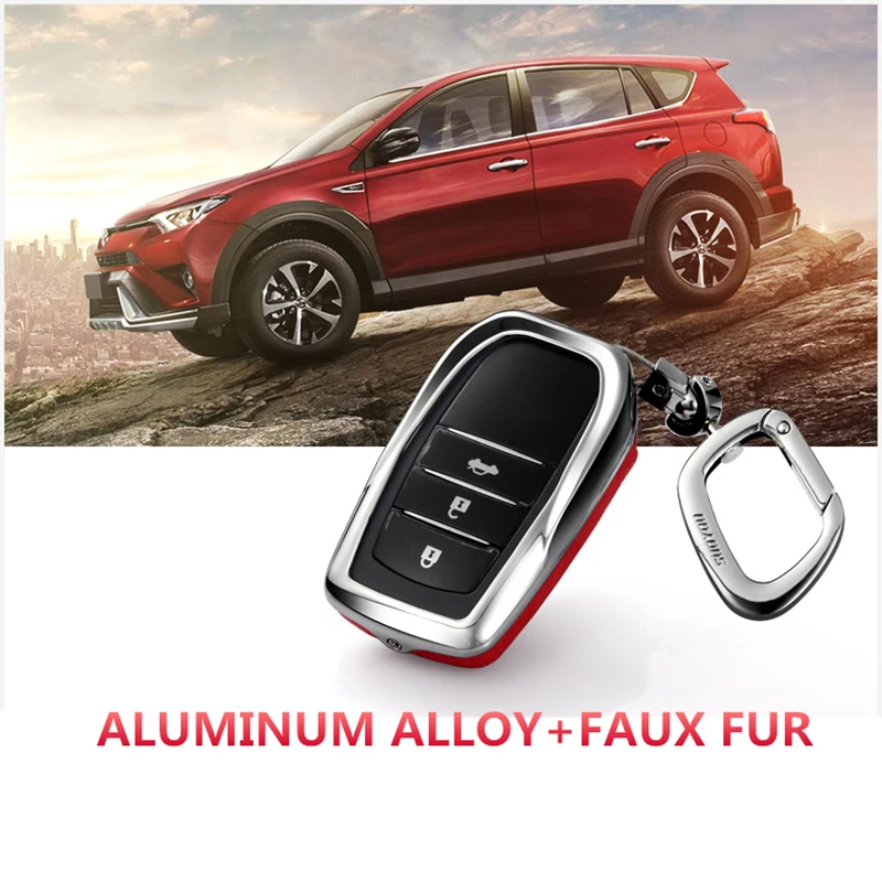 Чехол для ключей из замши с мехом Toyota Chr C hr Land Cruiser 200 Avensis Auris Corolla 2 и 3|Футляр