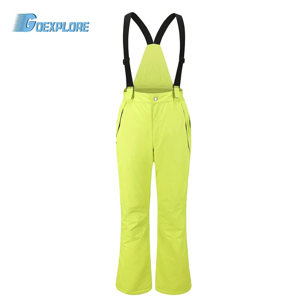 Лыжные штаны Goexplore с ремешками Мужские для сноуборда водонепроницаемые теплые