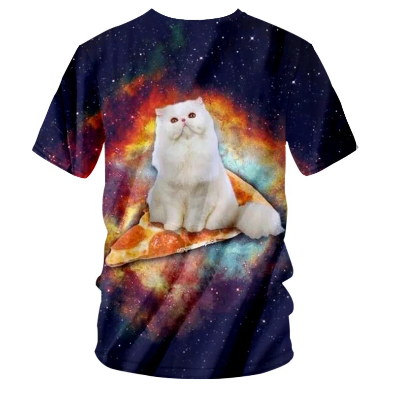 OGKB Мужская футболка с v образным вырезом Забавный принт галактика космос 3D