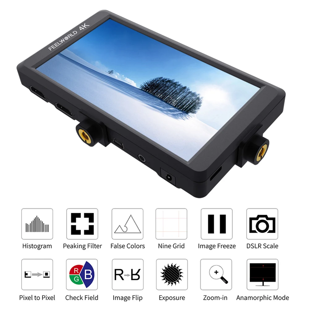Feelworld F550 на камеру Мини монитор 5 дюймов 4K HDMI вход выход IPS Full HD 1920x1080 для