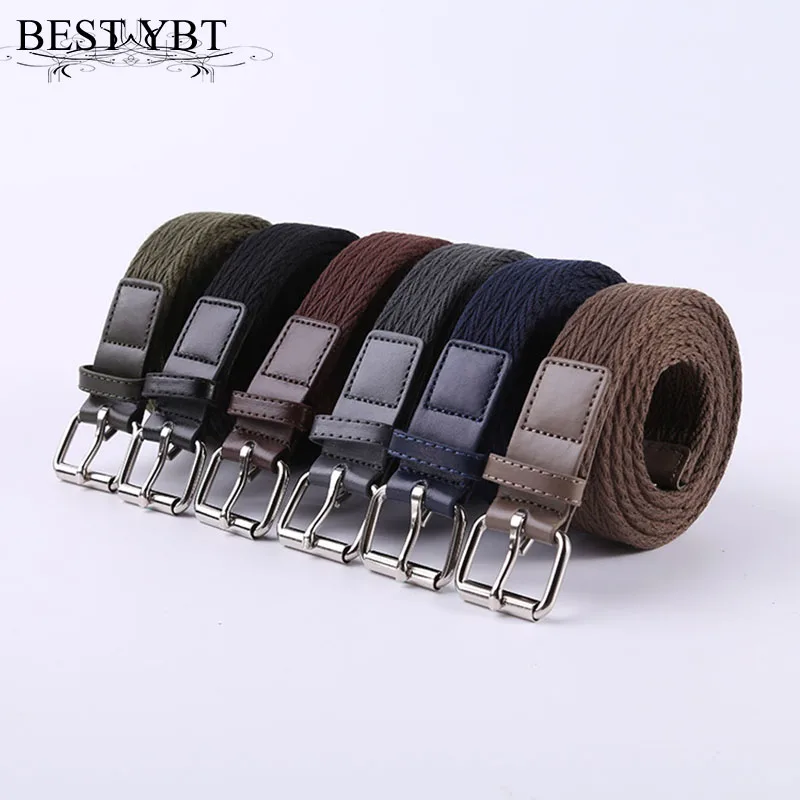 

Best YBT Unisex Belt Canvas Alloy Pin Buckle Women Belt Cowboys Outdoor Sports Army Style High Quality Hot Selling Men Belt