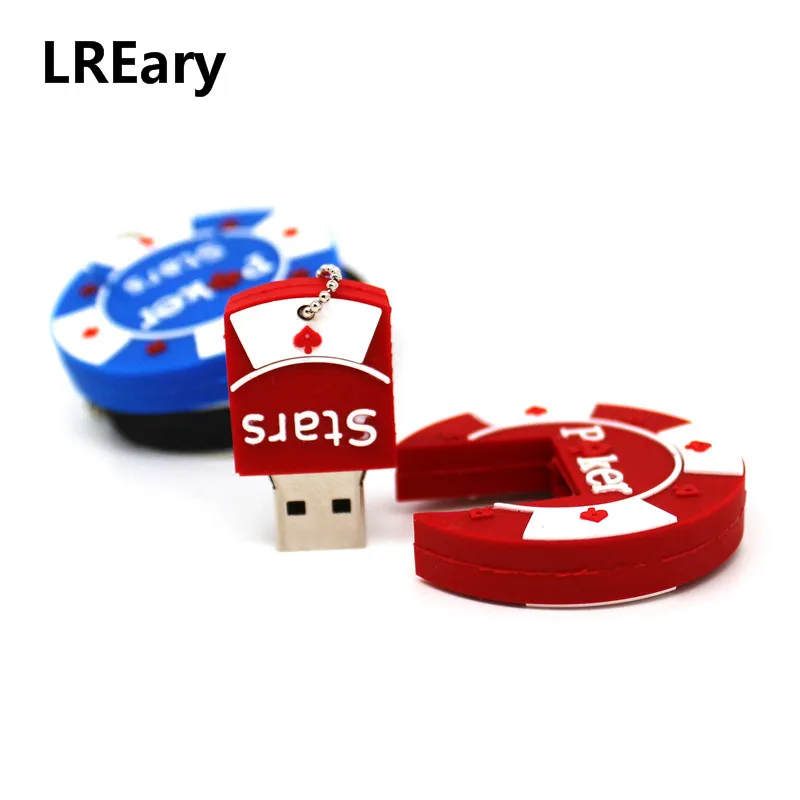 Новое поступление 3 вида цветов фишки для покера USB флеш-накопитель карта памяти