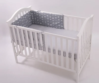 210cmX30cm 1 шт. полукруглые бамперы, серая модная кровать белье для детской кроватки, набор для новорожденных младенцев детская комната дети ребенок спальня набор - Цвет: 210cmX30cm