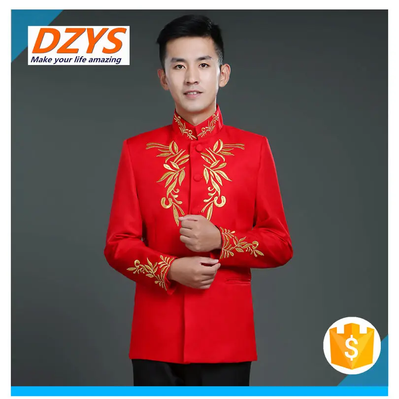 2018 DZYS DX красный китайский костюм тостов платье|Плащи и тренчи| |
