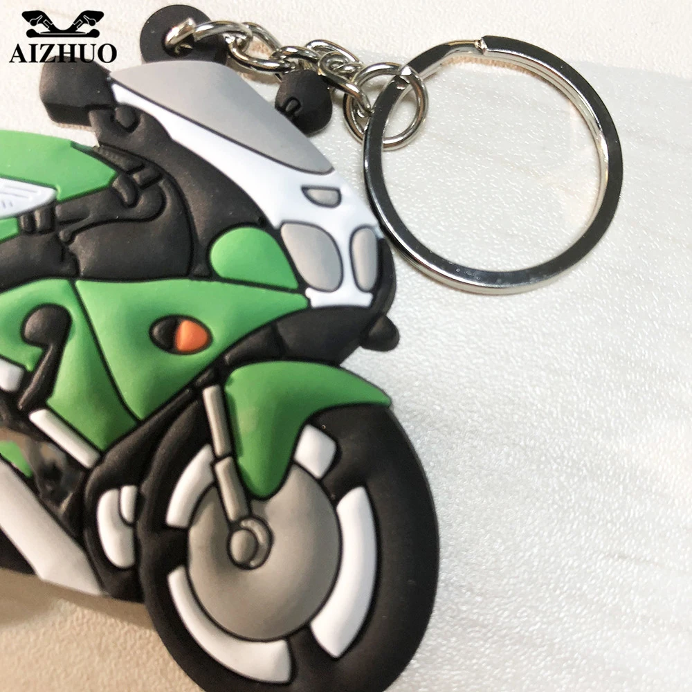 Мотоциклетный брелок для ключей крутая цепочка мягкая резина с мото