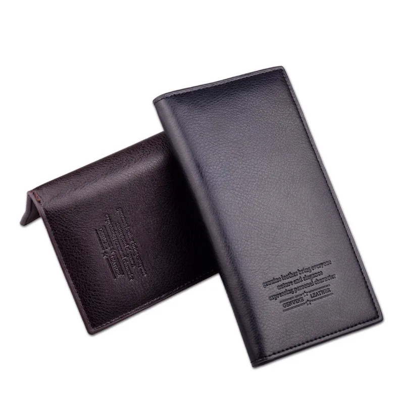 Кошелек из искусственной кожи настоящий бренд Мужской Двойной кошелек Длинный