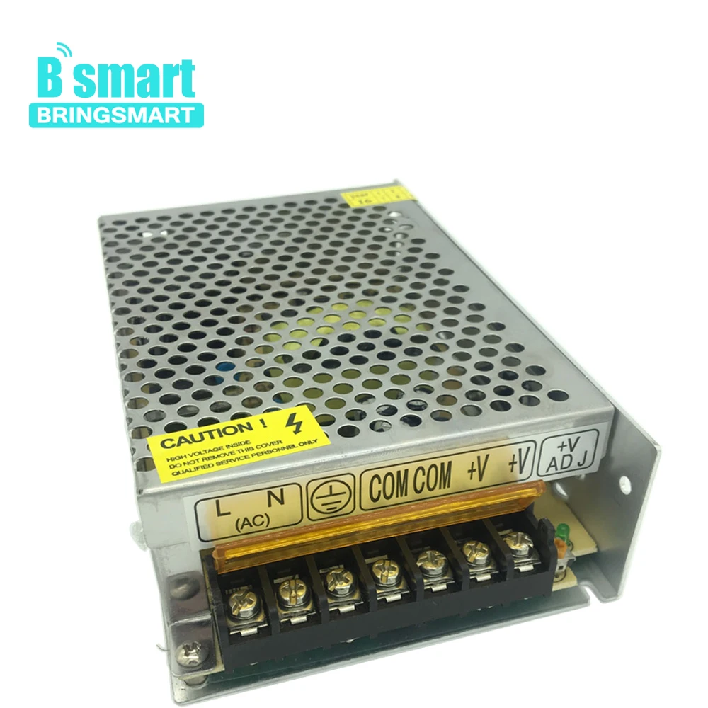 Bringsmart 12 V 10A DC импульсный источник питания Драйвер для светодиодной ленты 220 V AC к DC 12 V трансформатор адаптер питания 10A 2 провода выход