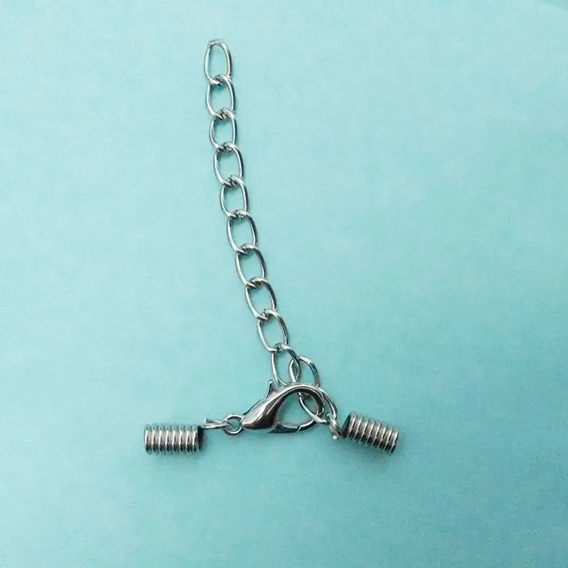 Пружинные обжимные концы бусины застежки карабины удлинительная цепочка