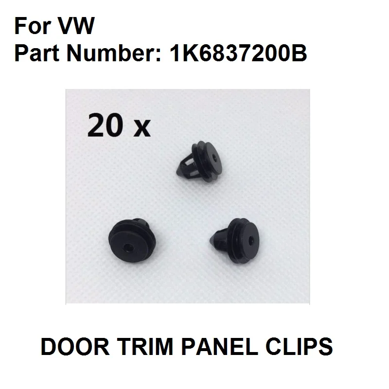 

20x For VW Door Trim & Door Seal Clips- some models of Jetta & Golf - 1K6837200B