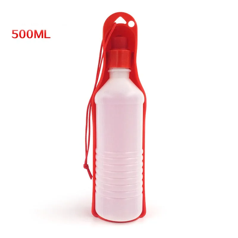 500ml Собачья Питьевая бутылка 250/500 мл Портативная складная бутылка для домашних животных дорожная бутылка для воды для собак безопасная пластиковая бутылка HF83025 - Цвет: 500ml