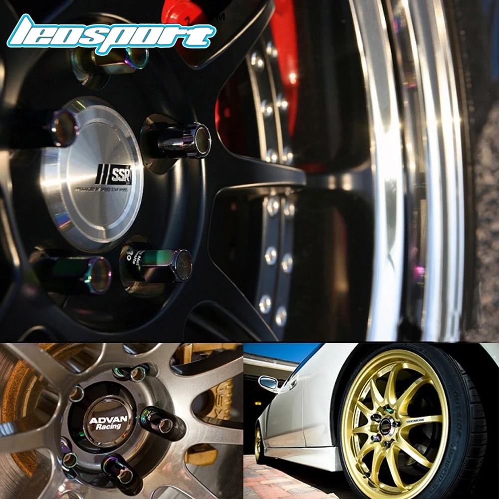 Leosport-универсальное JDM гоночное колесо R40 гайка для колеса Neo Titanium Хромовая Сталь