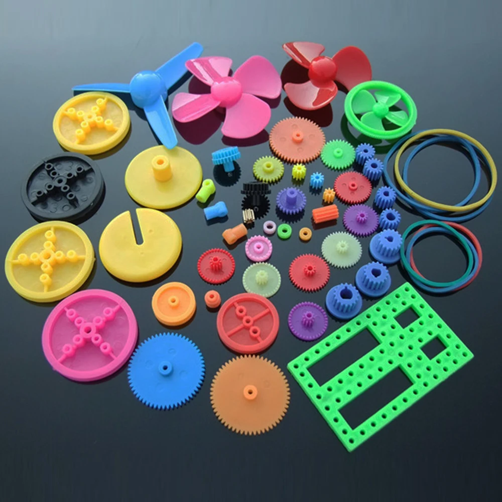 55 шт. Красочные смешанные пластиковые коробки передач DIY ребенок игрушка корабль Автомобиль Лодка Самолет робот воздушный корабль RC модель DIY ремонт инструментарий