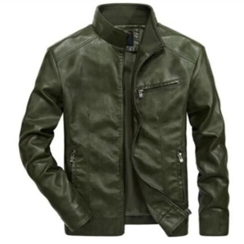 Мужская кожаная куртка chaqueta cuero hombre Базовая бомбер lederjacke herren винтажная деловая