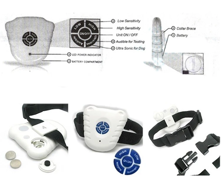 Ультразвуковая Сейф Anti Барк Стоп собаки Воротники Поводки Собаки электронных