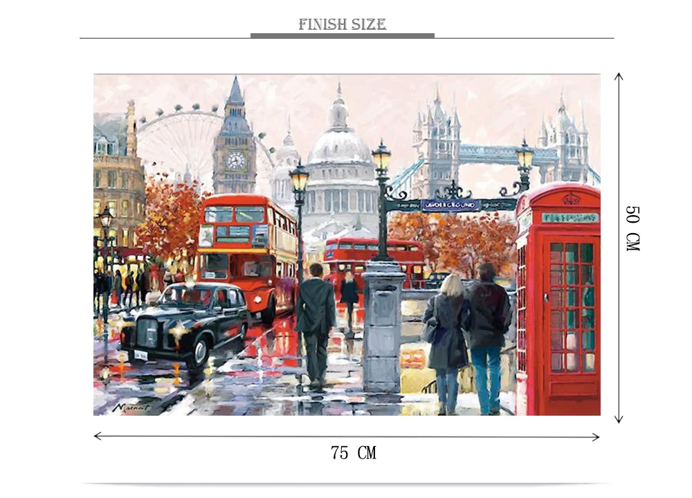 MOMEMO London Impression 1000 шт. взрослые головоломки привлекательный пейзаж 50*75 см 2D головоломки Забавные игрушки для взрослых подростков детей